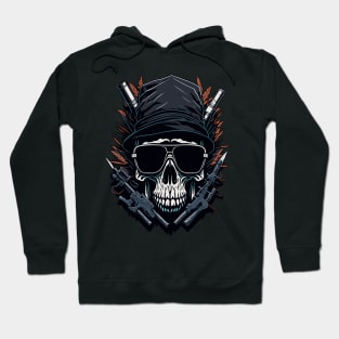 Skull with guns Hoodie